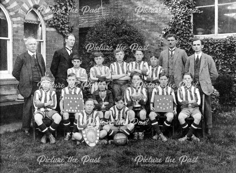 Somercotes Boys Football Team, Bank Street, Somercotes, 1921-22