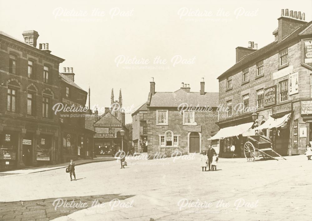View of Market Place looking towards St Peter's Church