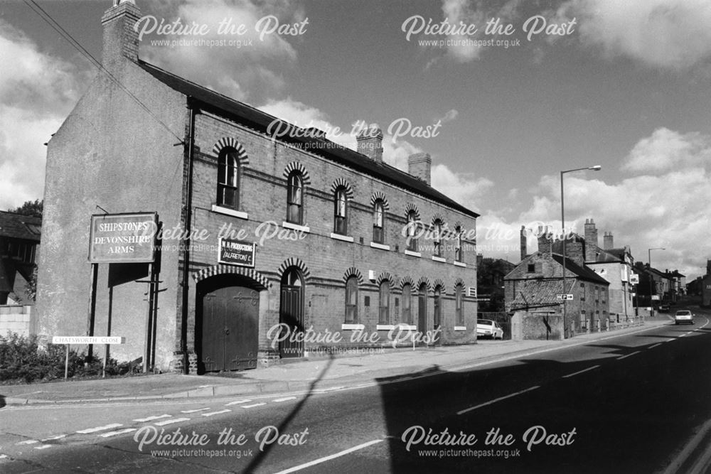 King Street from Chatsworth Close Junction, Alfreton, 1987