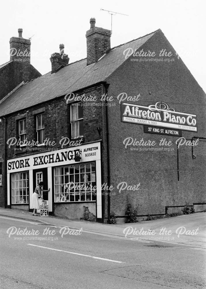 Alfreton Piano Co. and Stork Exchange, King Street, Alfreton, 1987