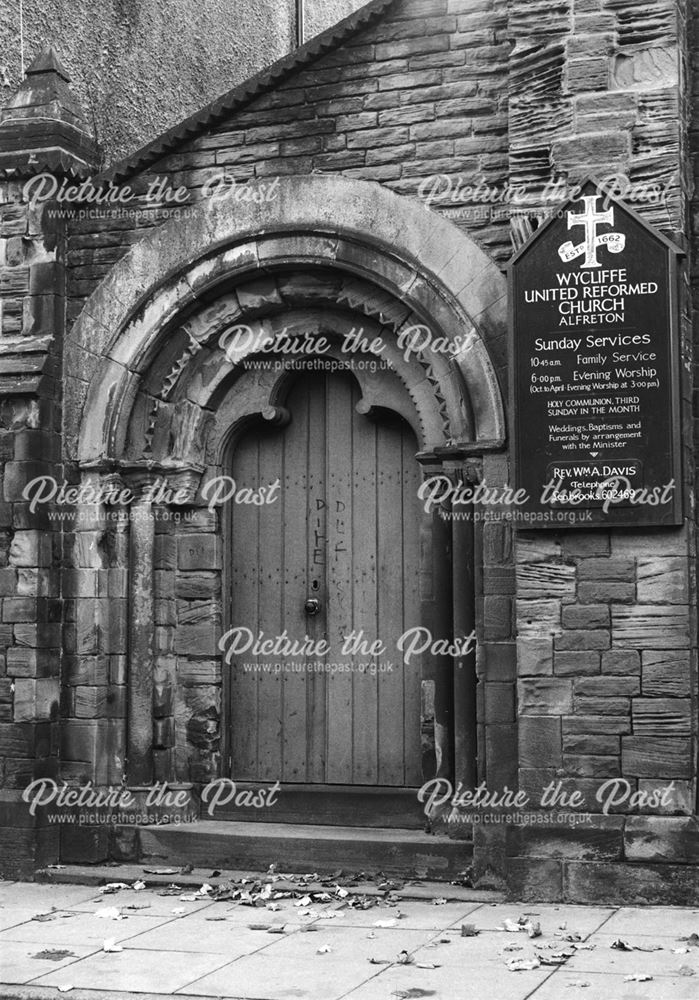 Whycliff United Reformed Church Doorway, Church Street, Alfreton, 1987