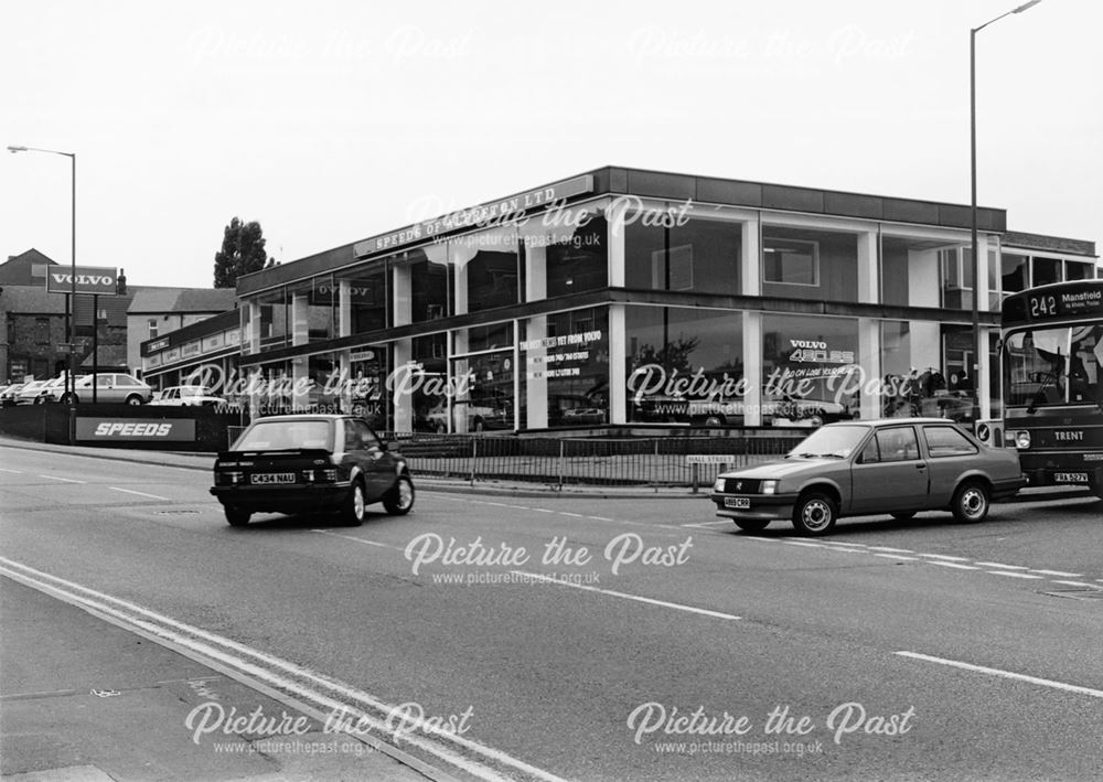 King Street from Hall Street Junction, Alfreton, 1987