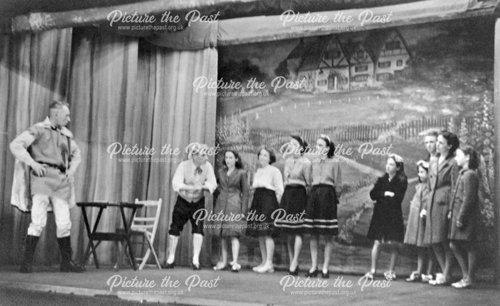 Babes in the wood, Butterley Company Pantomime, Butterley Hill, Butterley, near Ripley, 1949