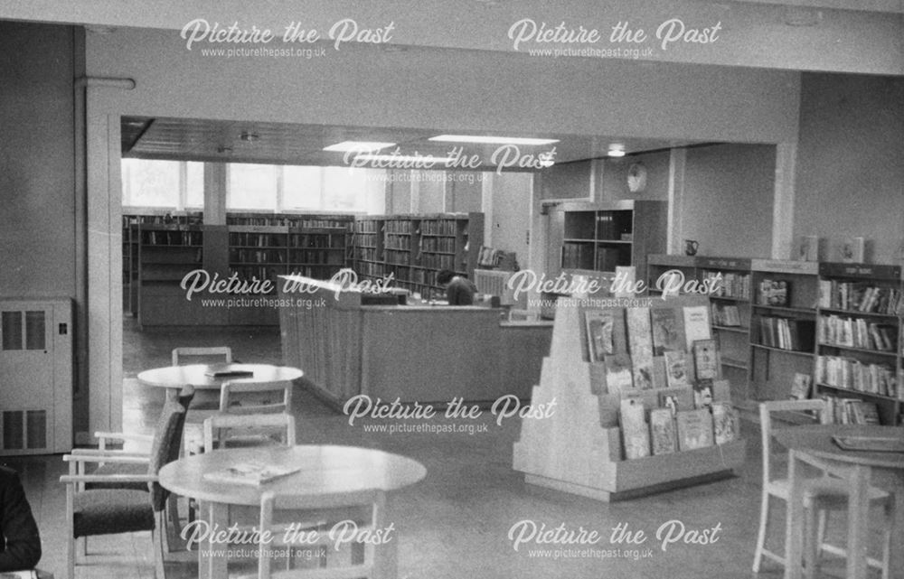 New Heanor Library - interior, Ilkeston Road, Heanor, 1959