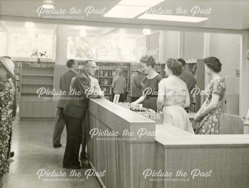 New Heanor Library - interior, Ilkeston Road, Heanor, 1959