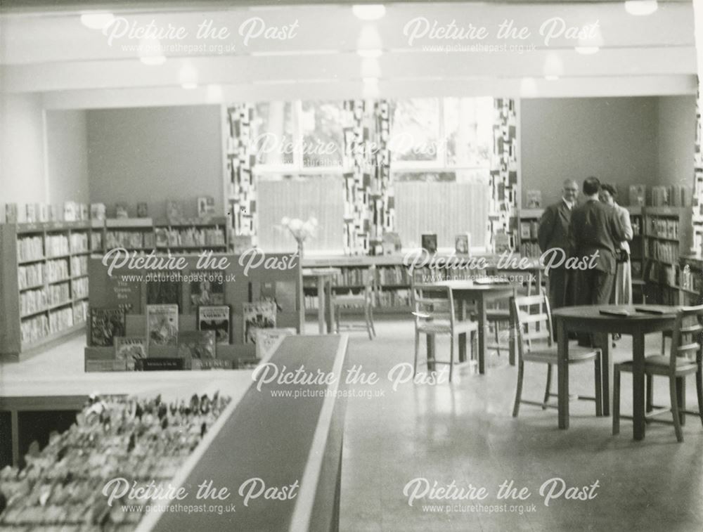 New Heanor Library - interior, Ilkeston Road, Heanor, c 1960s