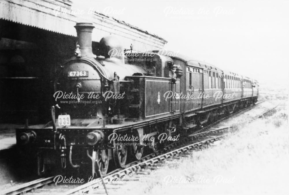 Railtour at Heanor South station, Heanor, 1951