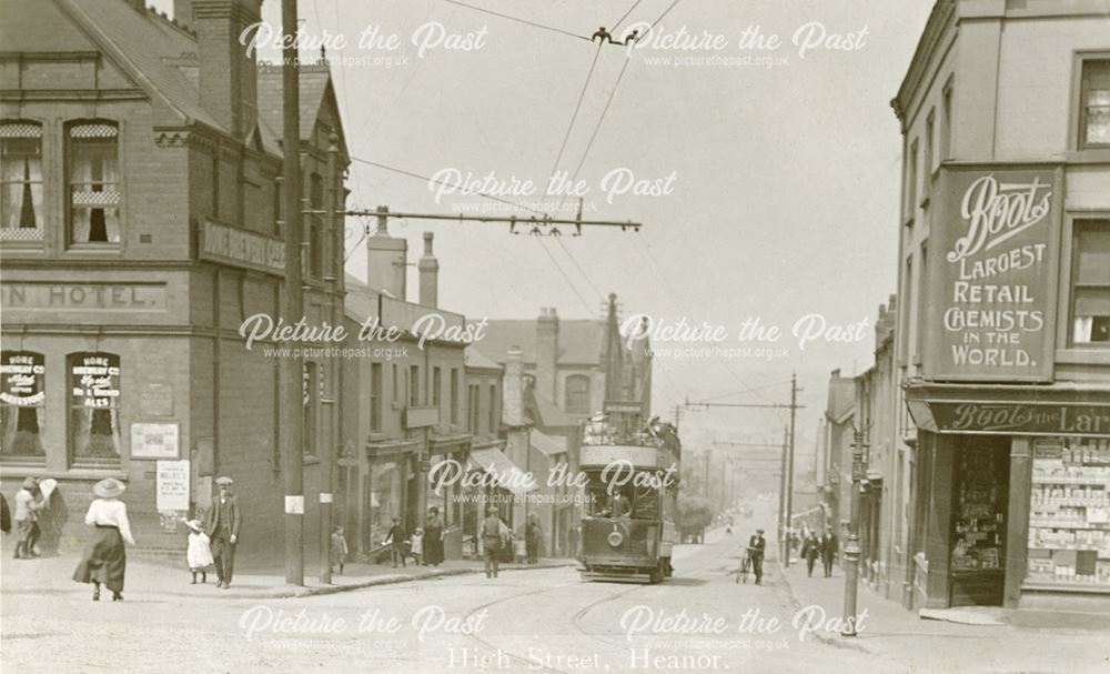 View Towards Loscoe from High Street, Heanor, c 1913