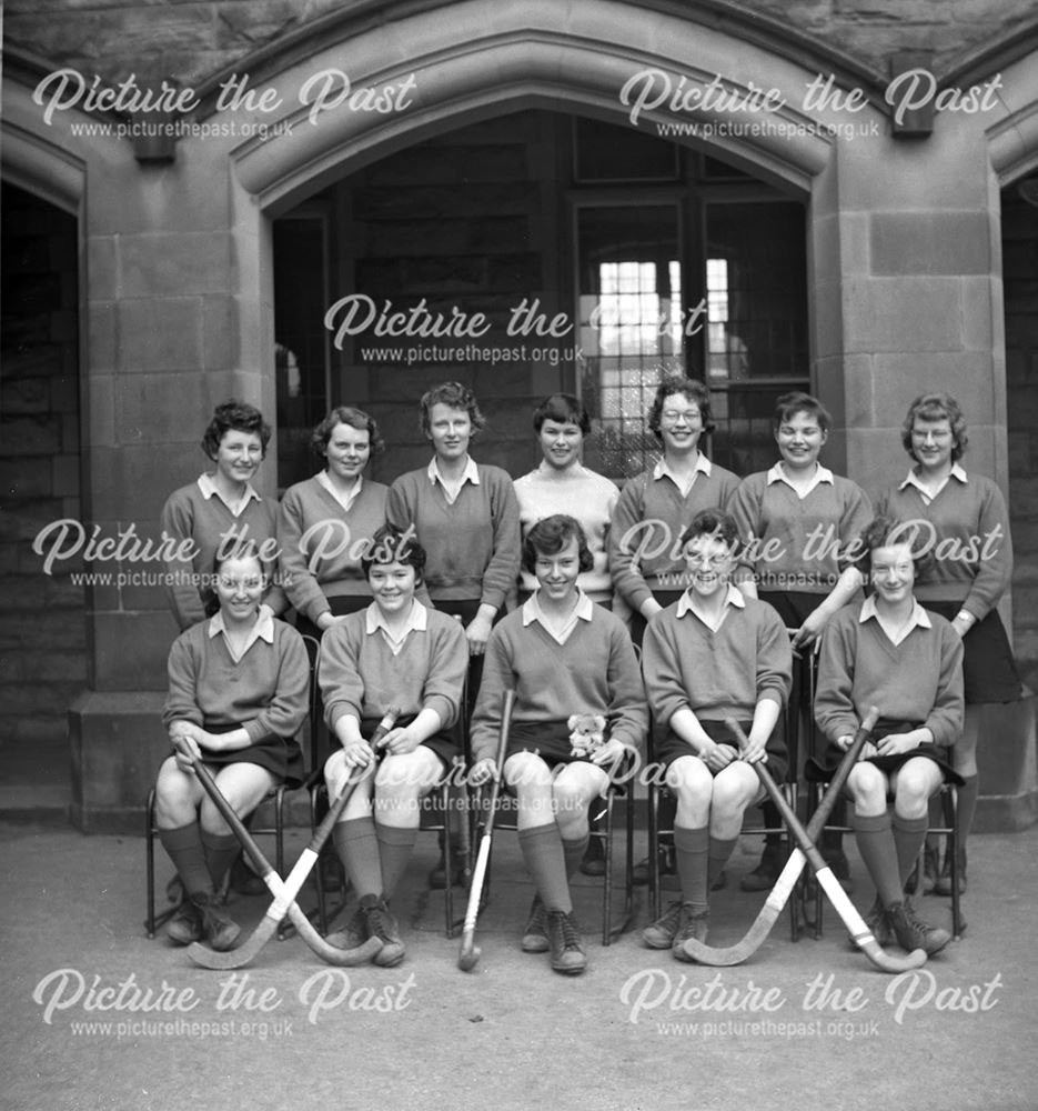 Hockey Team, Herbert Strutt School, Derby Road, Belper, 1960