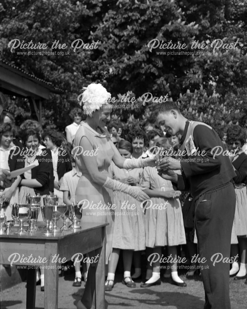 Sports Day Award Winner, Herbert Strutt School, Derby Road, Belper, 1960