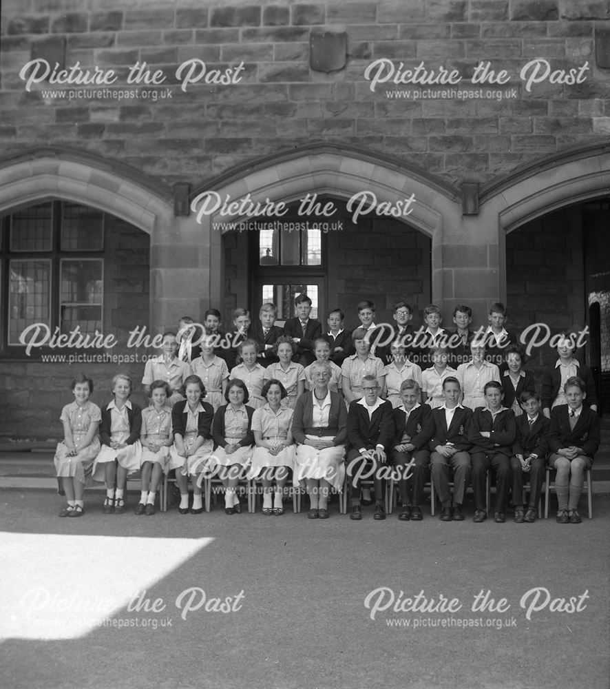 Second Forms Portrait, Herbert Strutt School, Derby Road, Belper, 1961