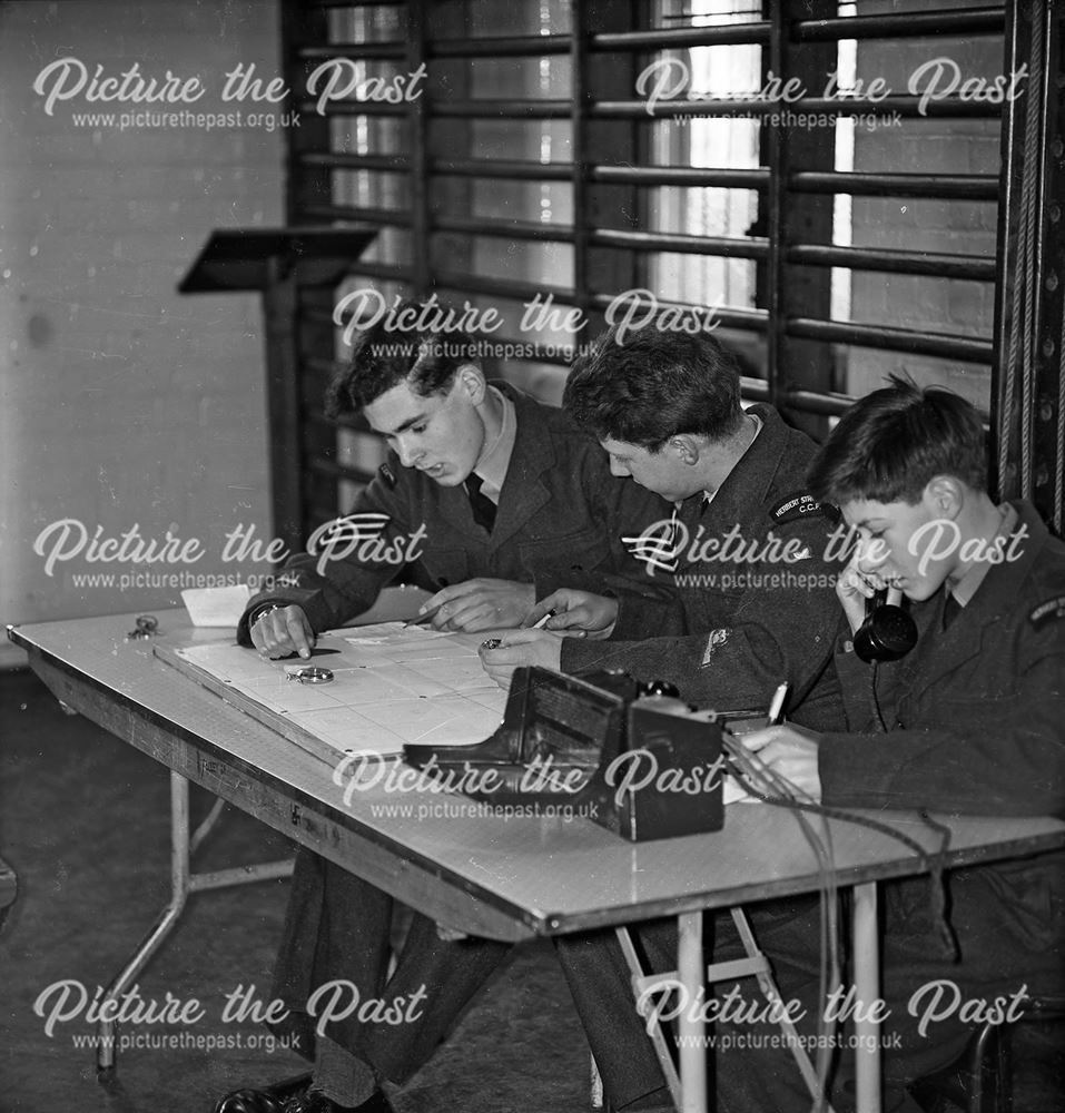 Cadets Inspection, Herbert Strutt School, Derby Road, Belper, 1963