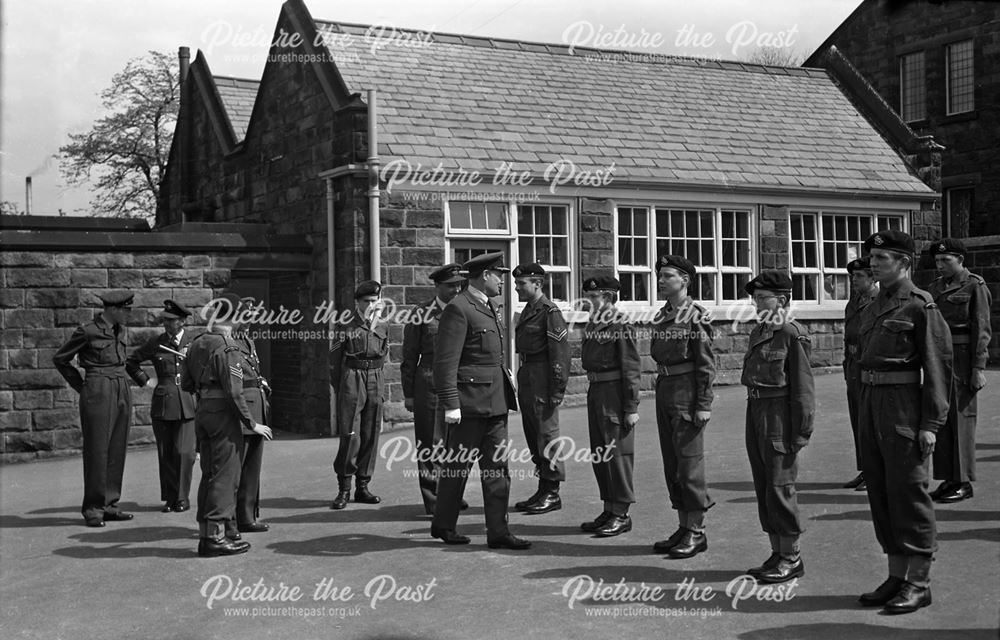 Cadets Inspection, Herbert Strutt School, Derby Road, Belper, 1963