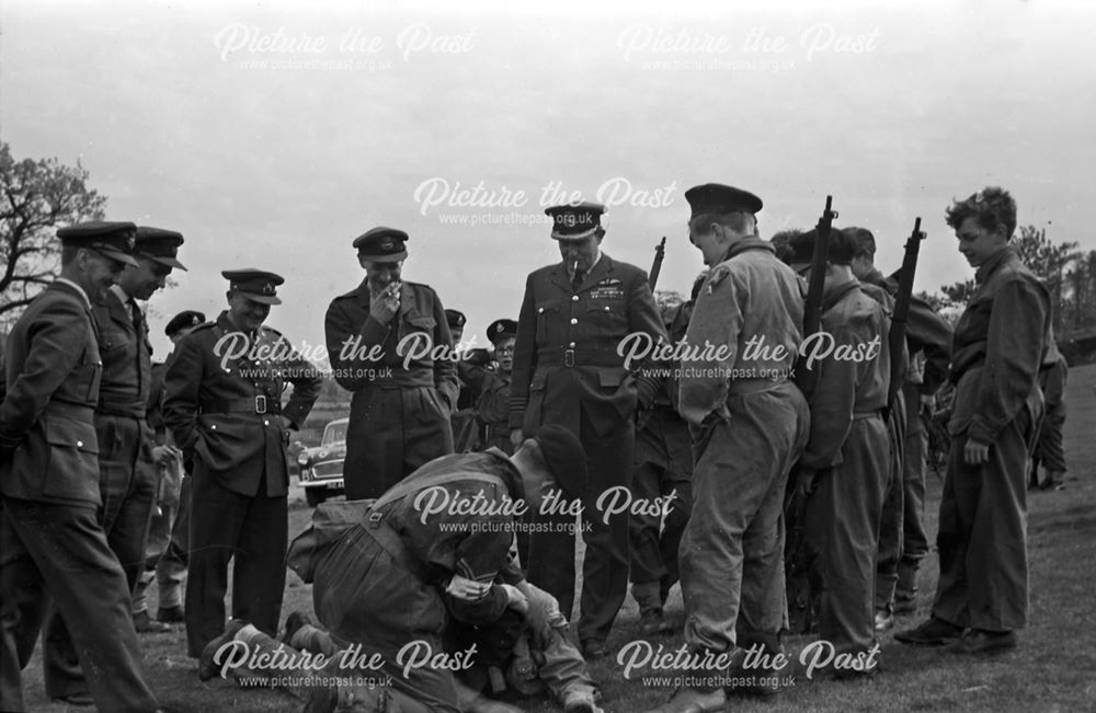 Cadets Inspection, Herbert Strutt School, Derby Road, Belper, 1963