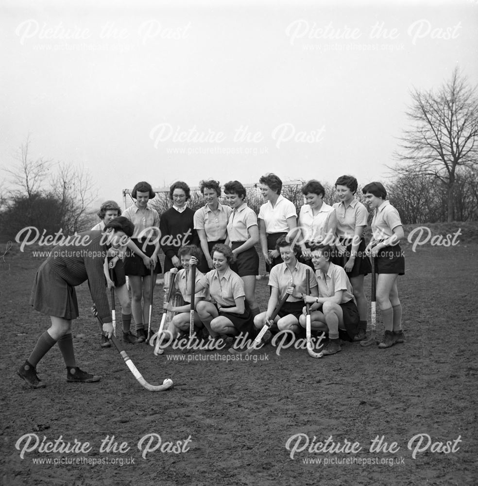 Hockey Team, Herbert Strutt School, Derby Road, Belper, c 1960s