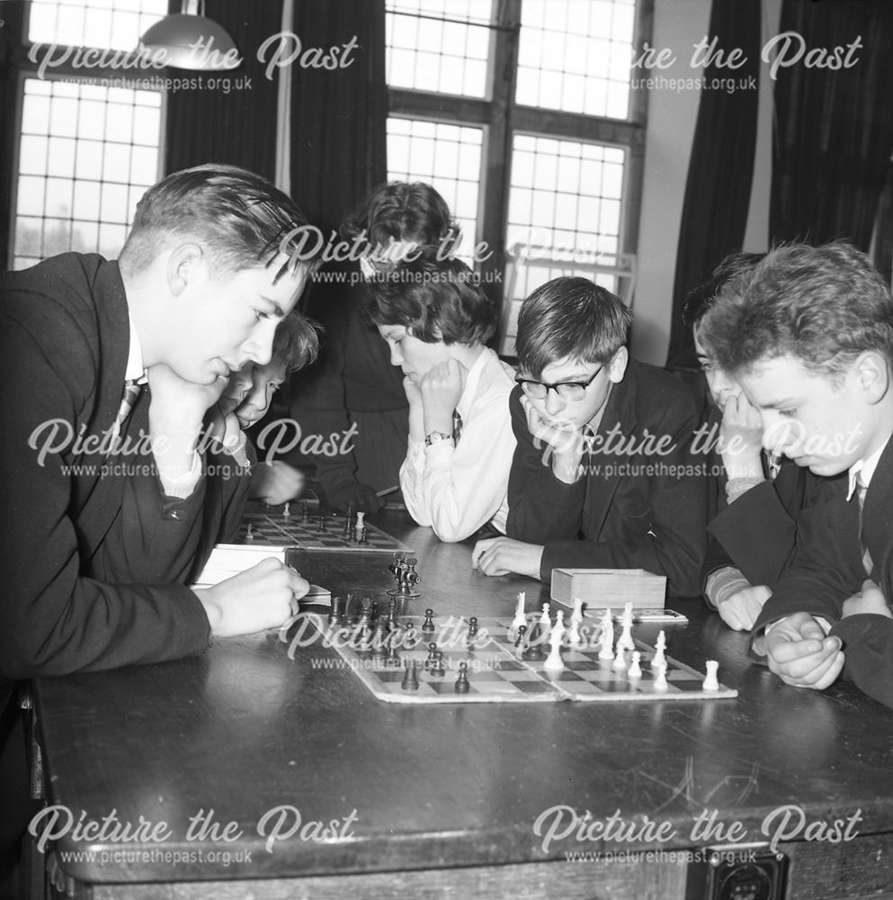 Chess Society, Herbert Strutt School, Derby Road, Belper, 1962