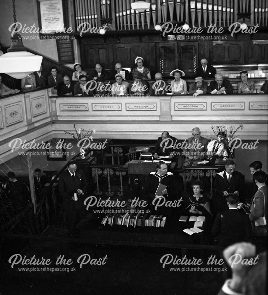 Speech Day at Herbert Strutt School, Derby Road, Belper, c 1960s