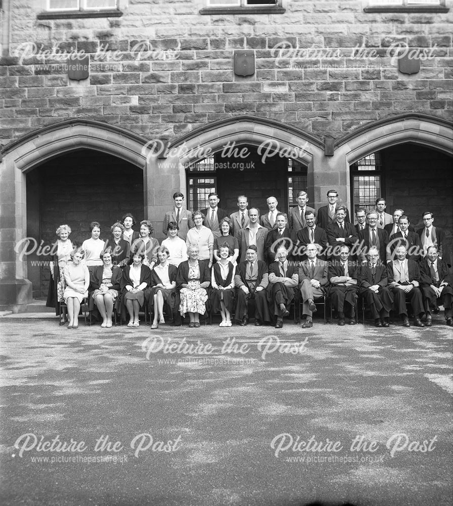 Portrait of Staff Members, Herbert Strutt School, Derby Road, Belper, 1961