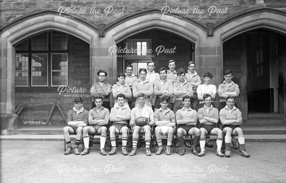 Rugby Team Portrait, Herbert Strutt School, Derby Road, Belper, 1962