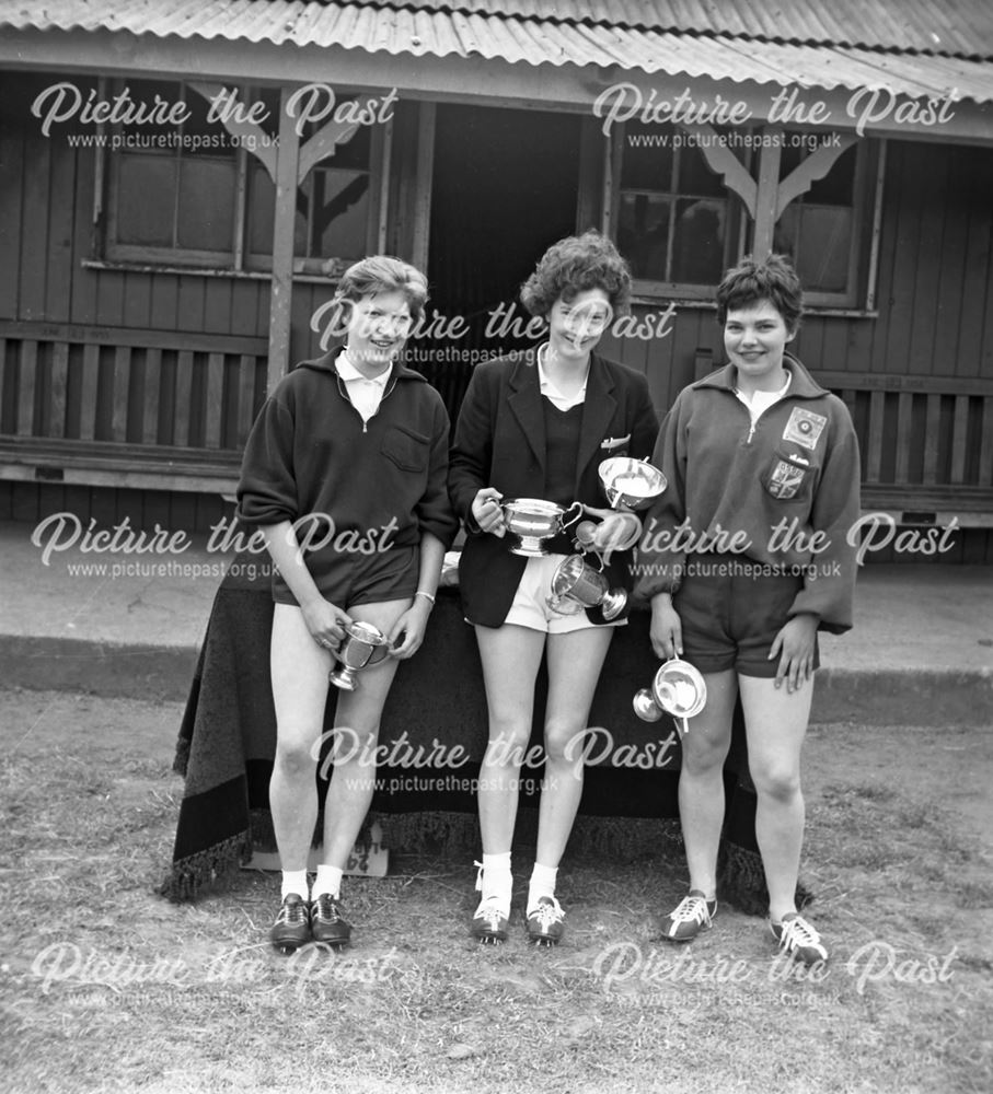 Sports Day Award Winners, Herbert Strutt School, Derby Road, Belper, c 1960s