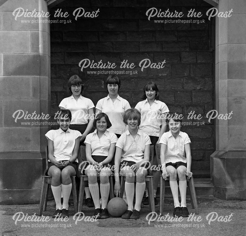 Girls' Netball Team, Herbert Strutt School, Derby Road, Belper, 1960s