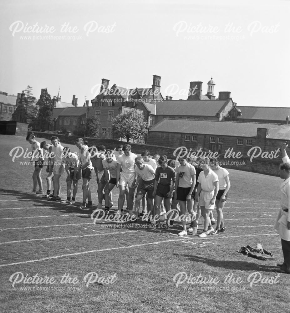 Sports Day, Herbert Strutt School, Derby Road, Belper, 1960s