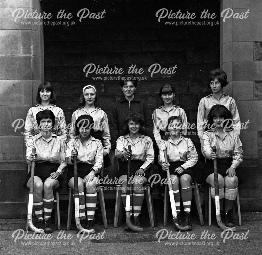 Hockey Team Portrait, Herbert Strutt School, Derby Road, Belper, c 1960s