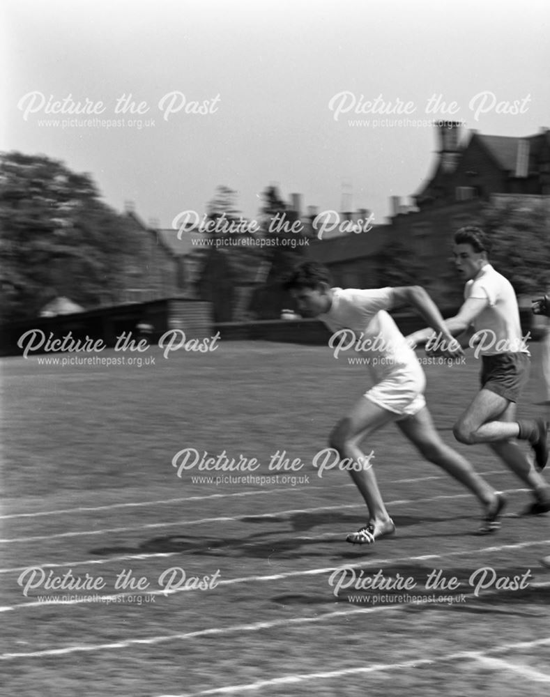 Sports Day, Herbert Strutt School, Derby Road, Belper, 1960s