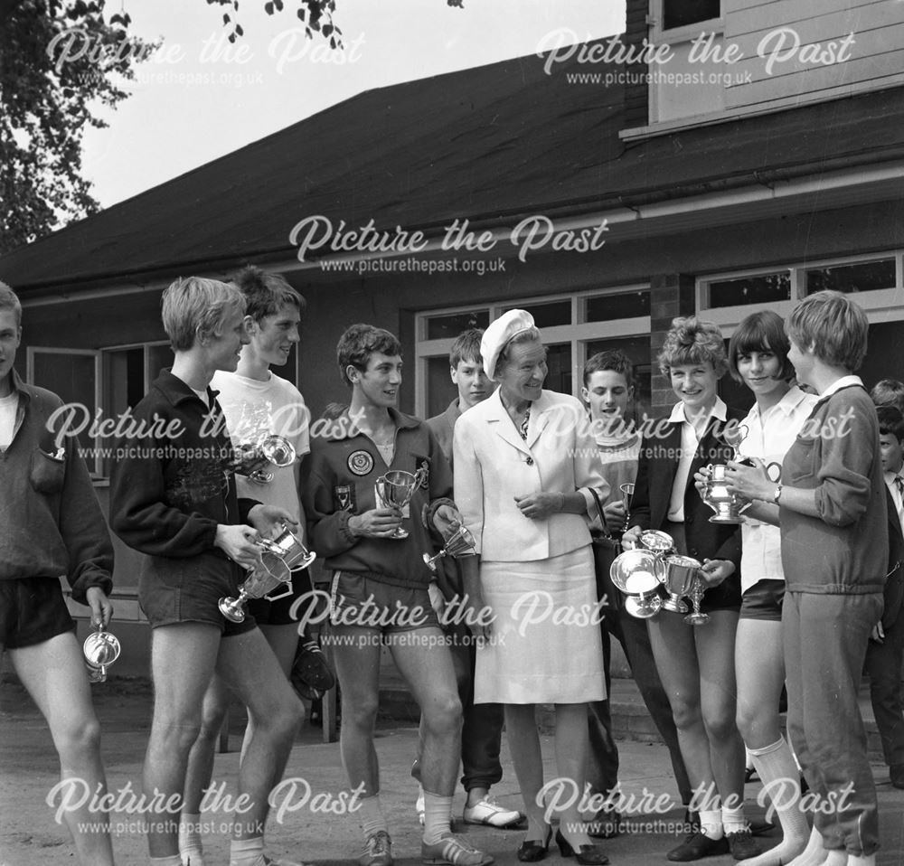 Sports Day Award Winners Herbert Strutt School, Derby Road, Belper, c 1960s