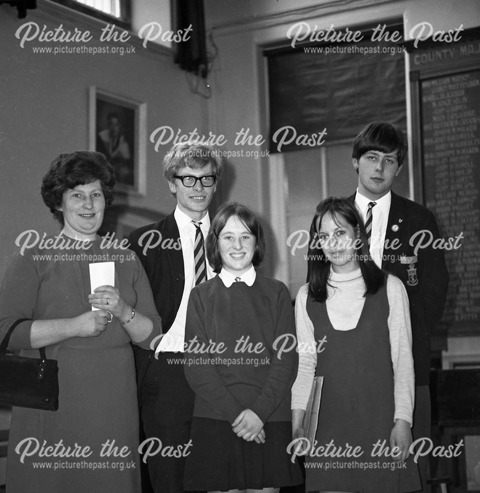 Scholarship or Award Winning Pupils, Herbert Strutt School, Derby Road, Belper, c 1960s