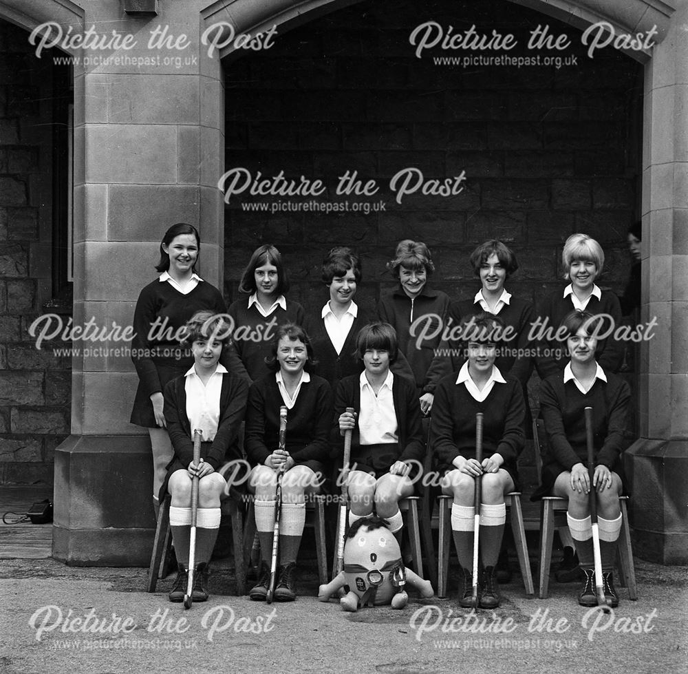 Hockey Team Portrait, Herbert Strutt School, Derby Road, Belper, c 1960s