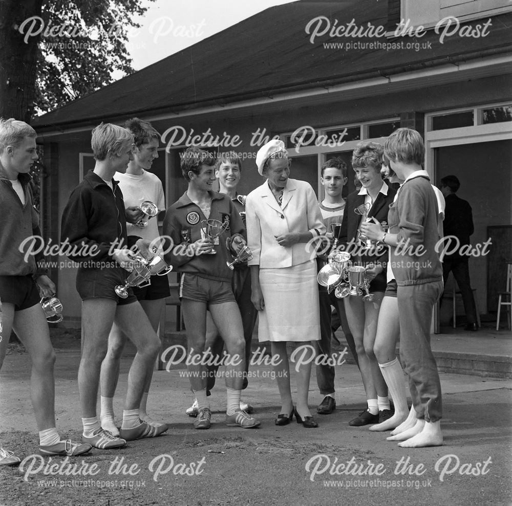 Sports Day Award Winners Herbert Strutt School, Derby Road, Belper, c 1960s