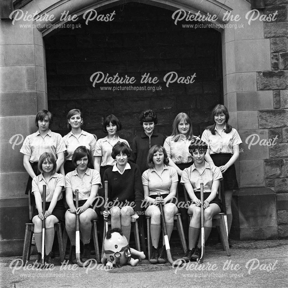 Hockey Team Portrait, Herbert Strutt School, Derby Road, Belper, c 1960s