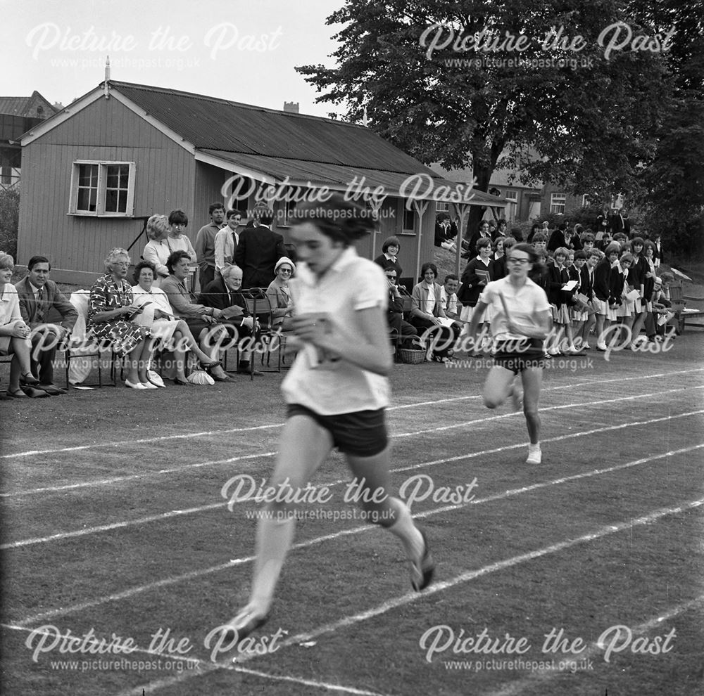 Sports Day, Herbert Strutt School, Derby Road, Belper, 1960s