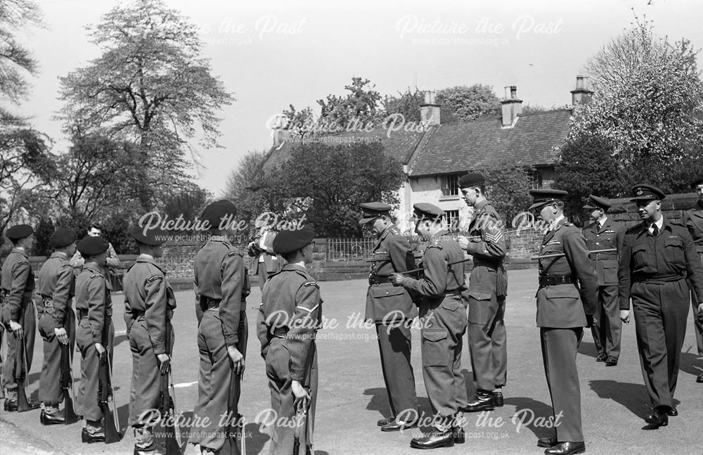 Cadets Inspection, Herbert Strutt School, Derby Road, Belper, 1961