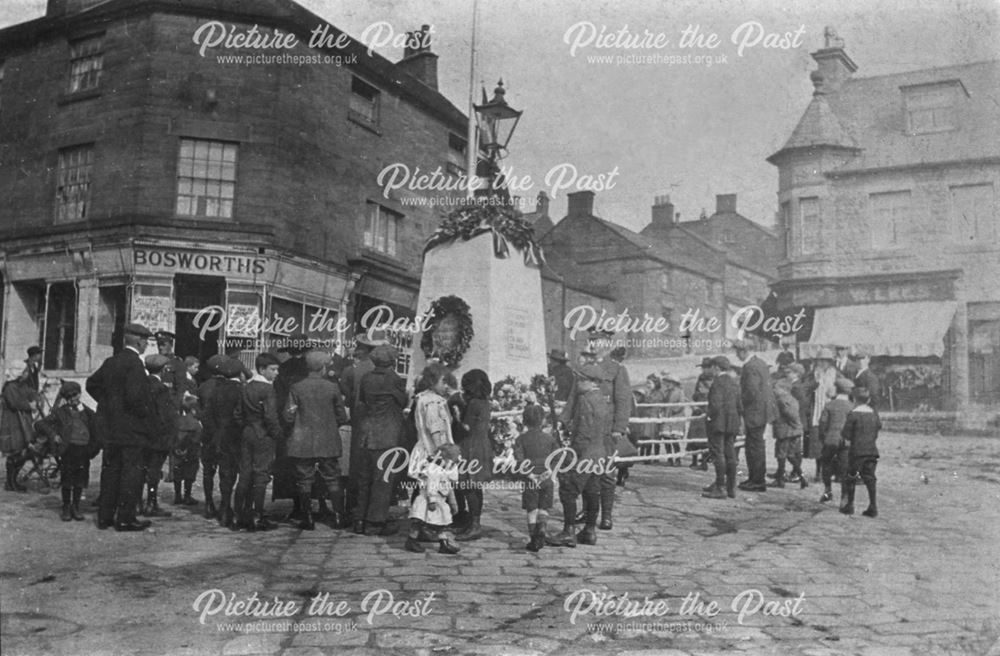 First World War Memorial Celebrations, Market Place, Belper, c 1910s