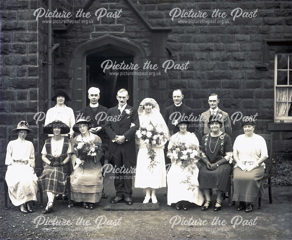 Portrait of (unknown) Wedding Party, c 1920s