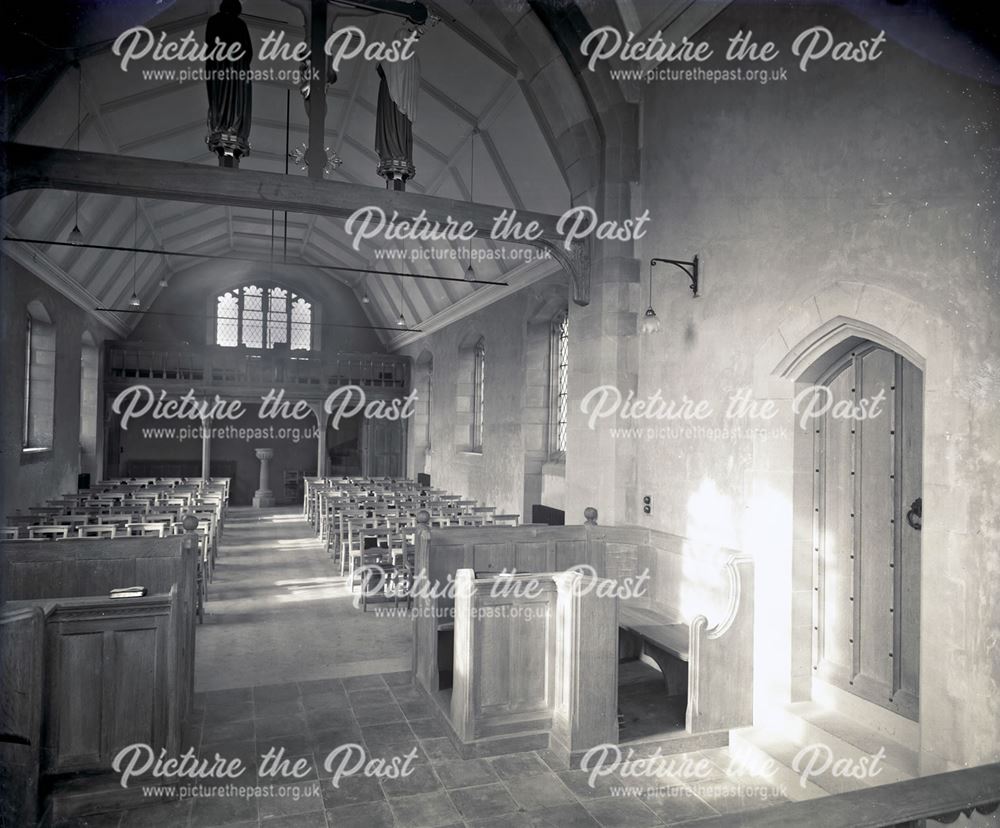 Unknown Church Interior: View Towards the font, c 1920s-30s