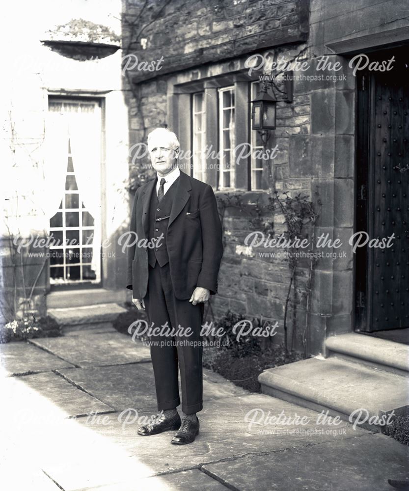 Portrait of an Unknown man Outside a Large House, Buxton?, c 1920s