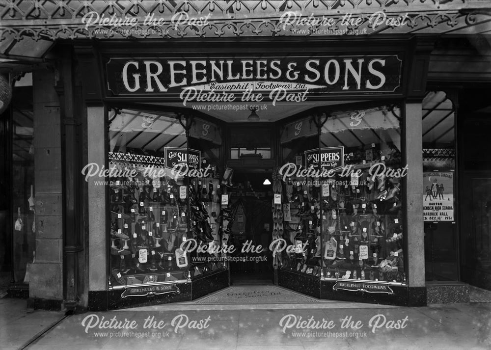 Greenlees and Sons Footwear Shop, Buxton, c 1930s