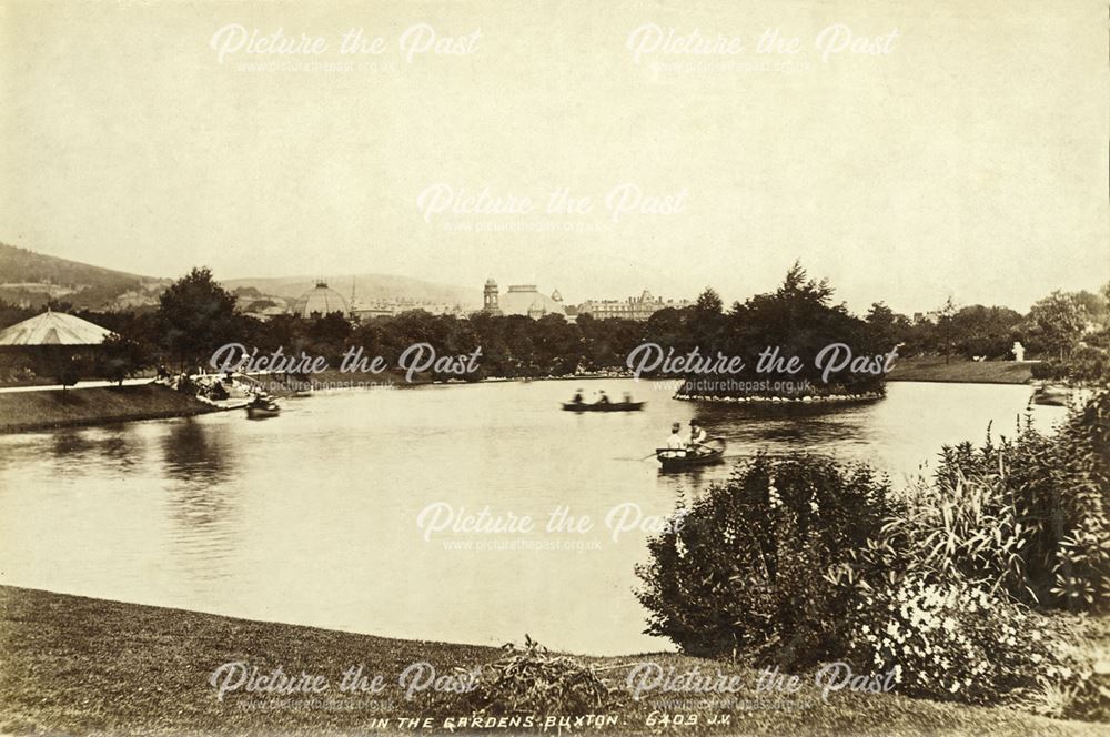 Boating Lake, Pavilion Gardens, c 1890