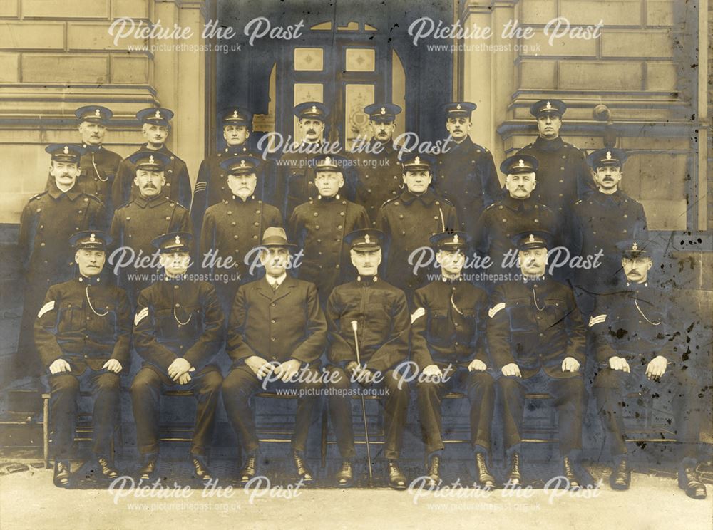 Police Special Constables outside Buxton Town Hall