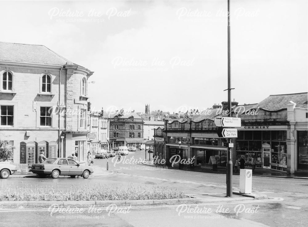 View of central Buxton, the Collonade, Station Approach and Terrace Road