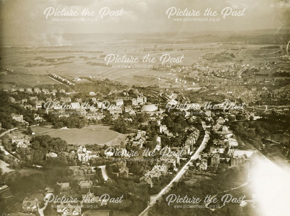 Aerial view of the Cricket Ground to Burlington Road