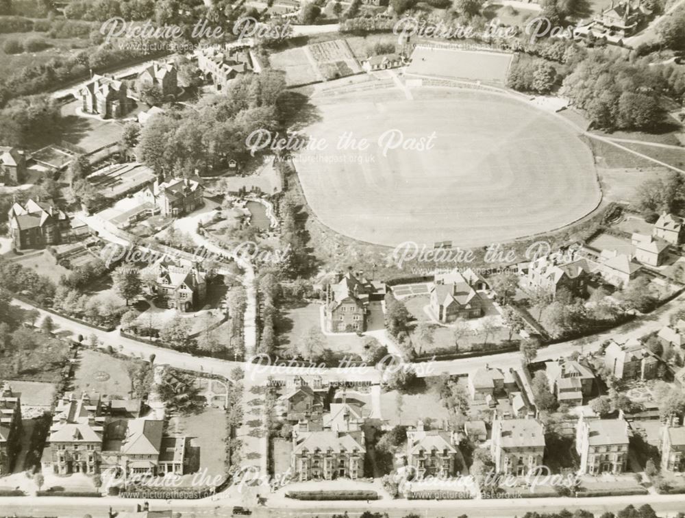 Aerial view of Cricket Ground, Buxton