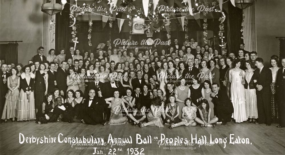 Derbyshire Constabulary Annual Ball, Peoples Hall, Long Eaton, 1932