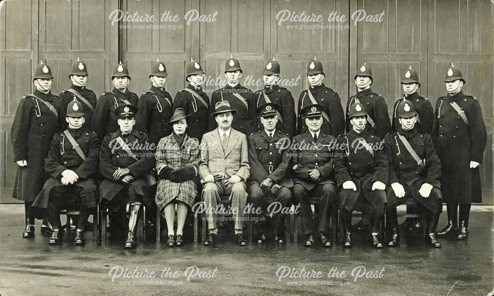 Derby Borough Police depicting Edna Birkin, Colonel Rawlings and Chief Insp Peek