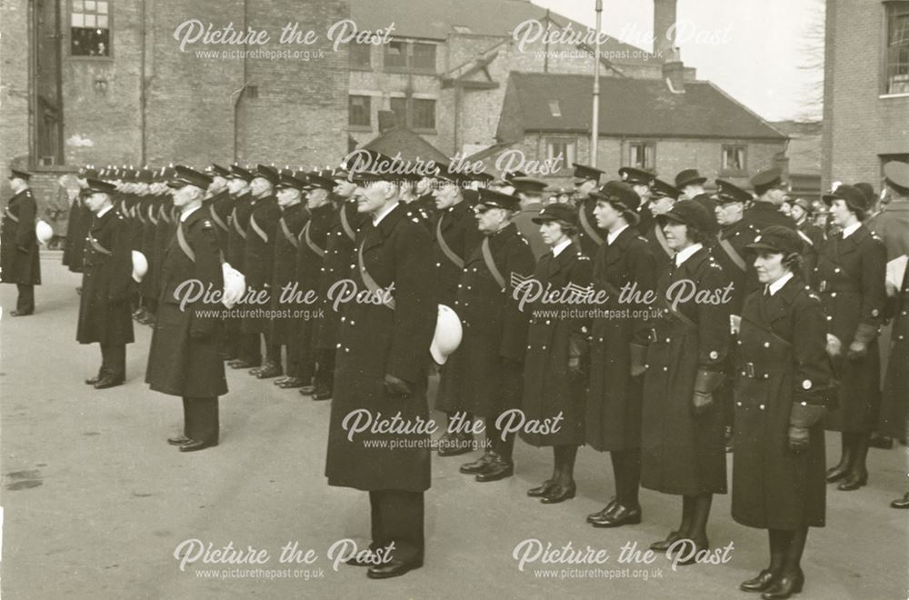 Derby Borough police parade (war time)