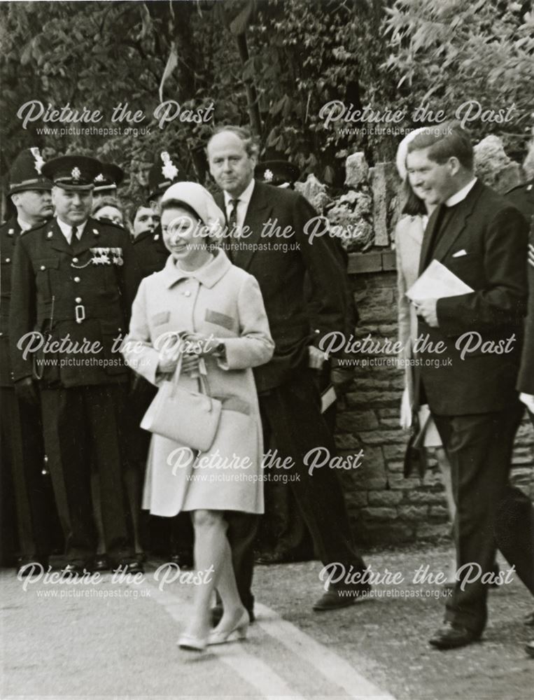 Princess Margaret on a visit to Derbyshire Constabulary