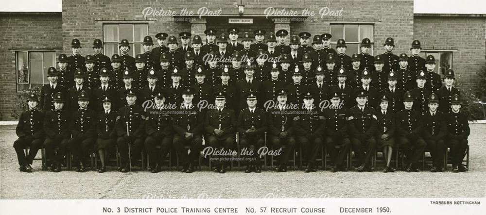 No. 3 District Police Training Centre, No. 57 Recruit Course, Epperstone?, 1950